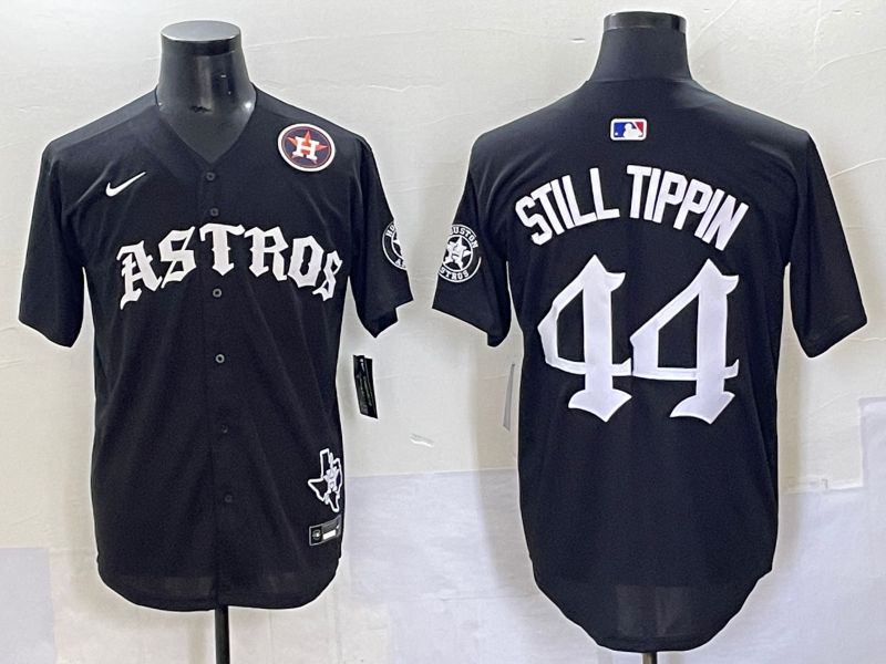 Men 2025 Houston Astros 44 Still Tippin Black Seven generations Joint Name Nike MLB Jersey style 11